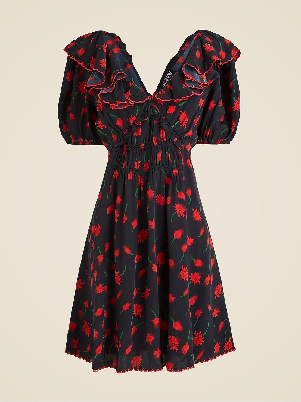 J.Crew Ruffle-collar mini dress